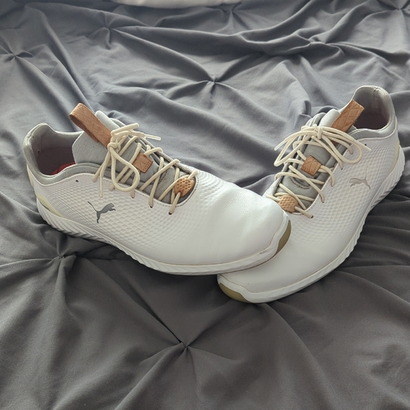 Puma Other - Puma Ignite Pwradapt Leather 2.0 Golf Shoes White Men's Size 11